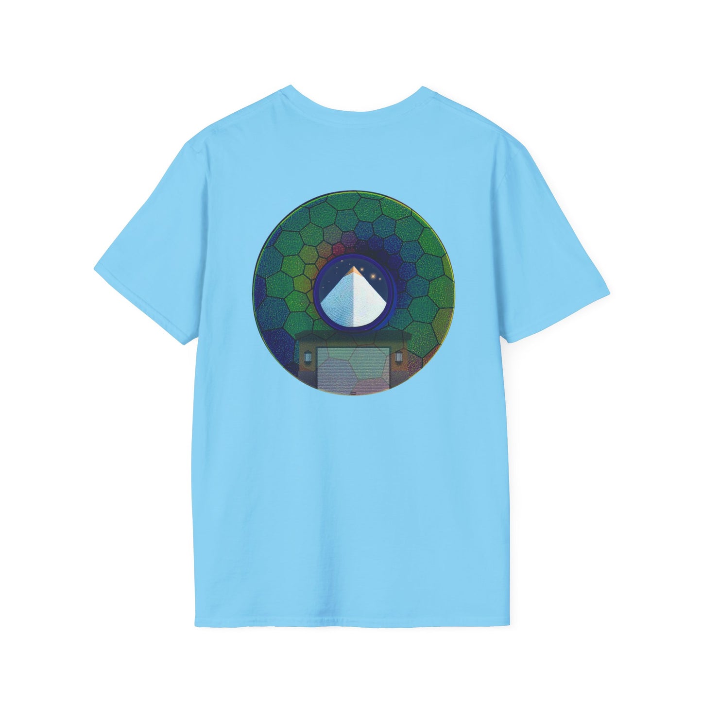 Classic Donut Tee - Unisex Soft-Style - "Limestone Donuts so Large" - variant 8 - green hexadonut w/garage