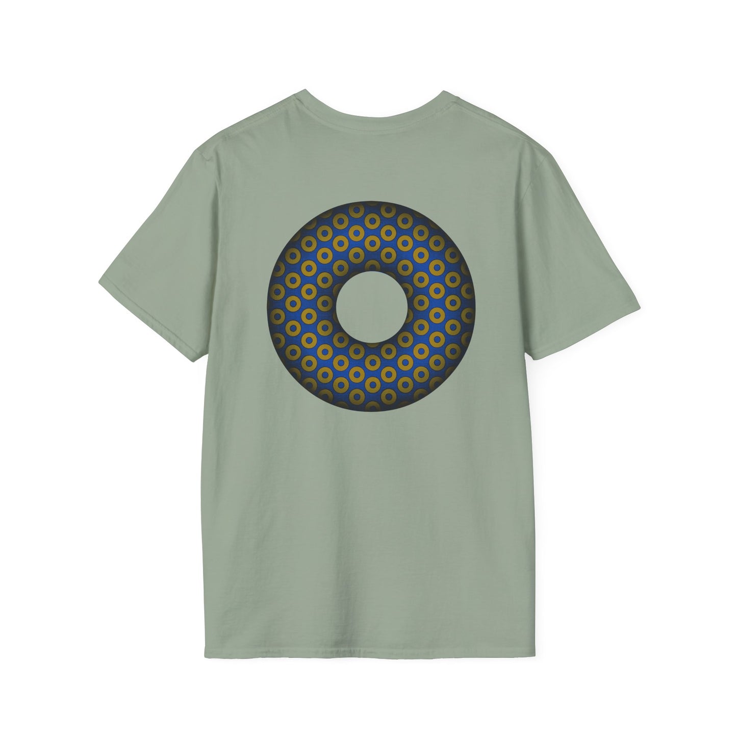 Plain Donuts/Unisex Soft-Style - "Plain Paradoxical Grided Donuts" - bronze/dark blue donuts