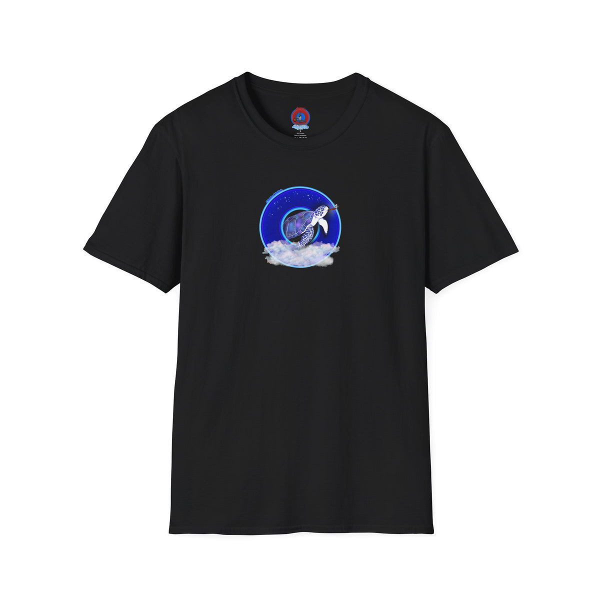 Classic Donut Tee - Unisex Soft-Style - "Clueless Wallob's Donuts" - vivid blue sky donut