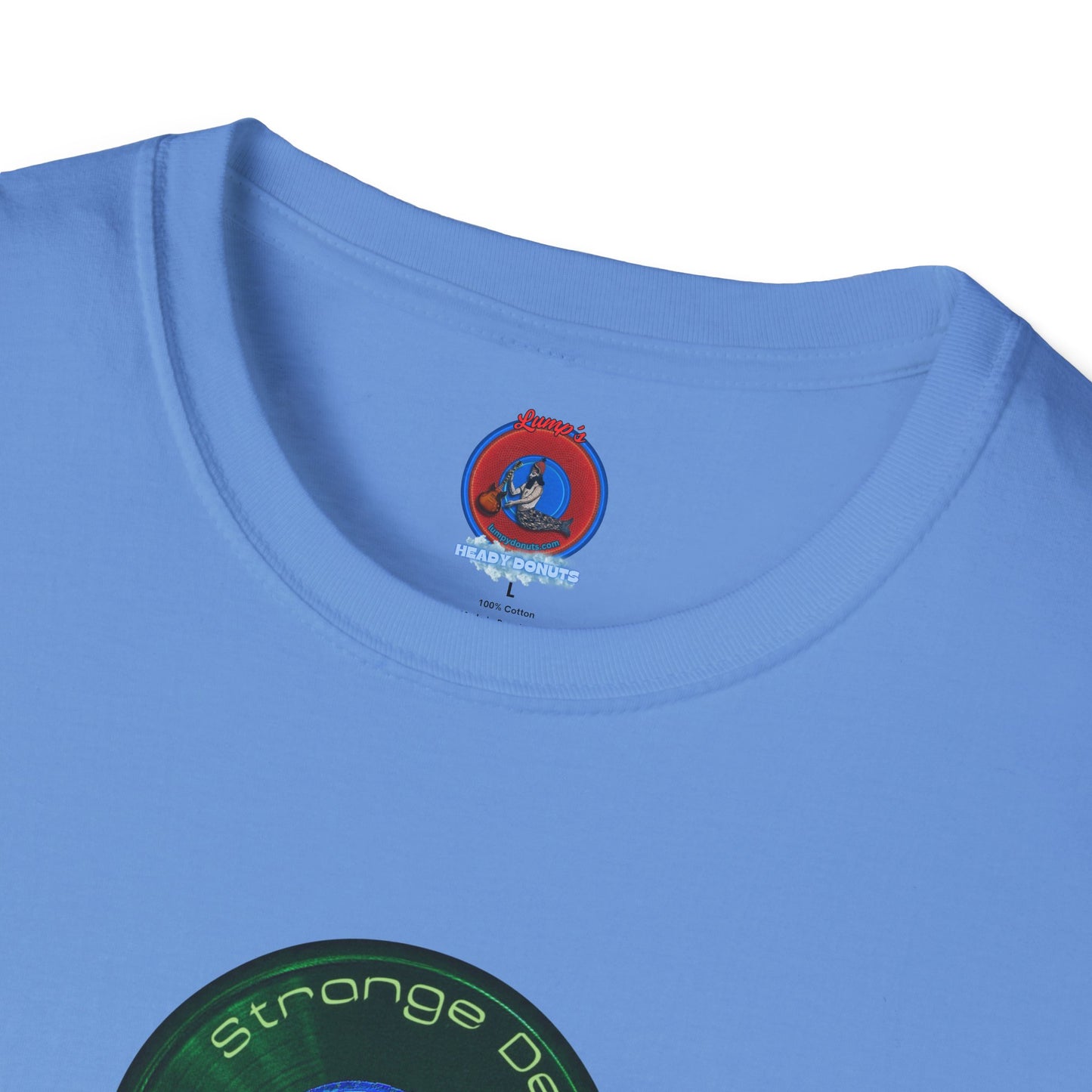 Classic Donut Tee - Unisex Soft-Style - "The Strangely Designed Donut Tee" - series 1.0 - green donut