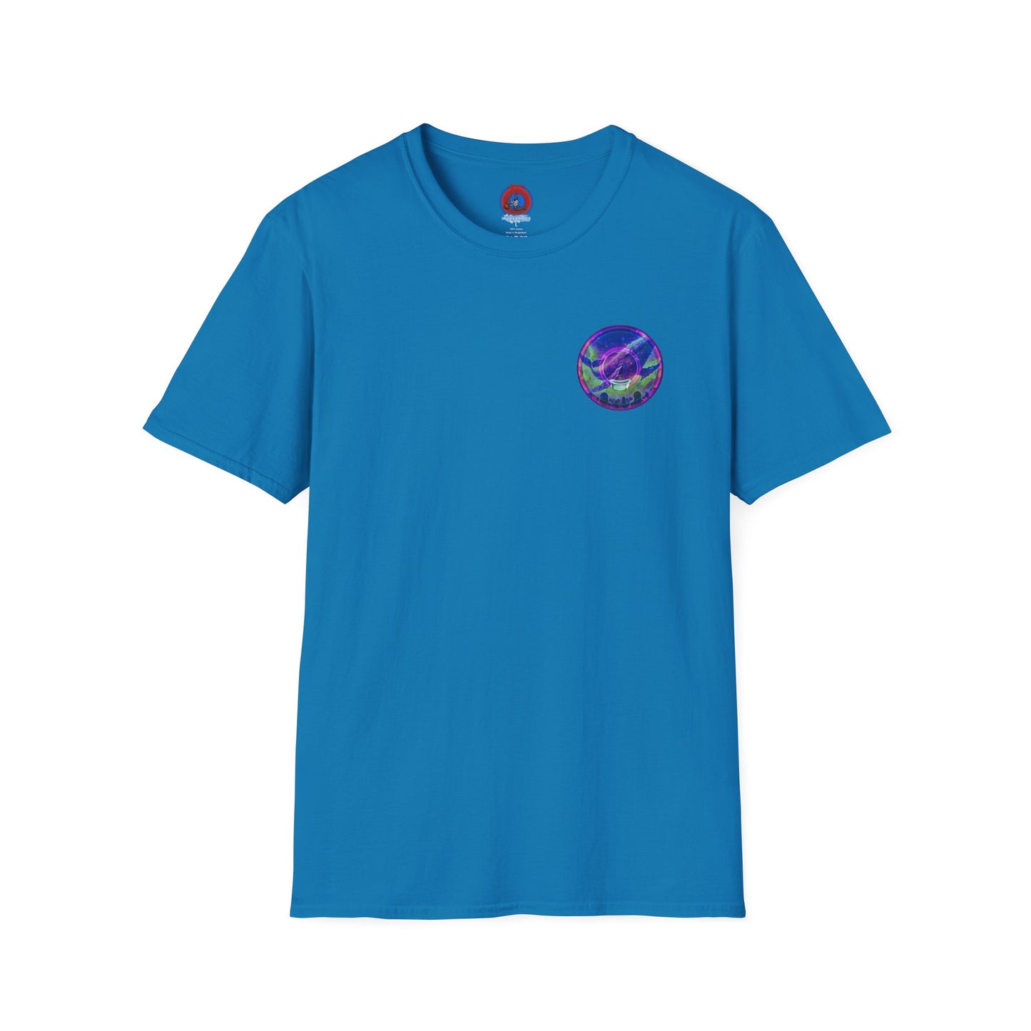 Classic Donut Tee - Unisex Soft-Style - "A Purple Humpback Whale of a Good Time" - variant 2 - purple picture donut