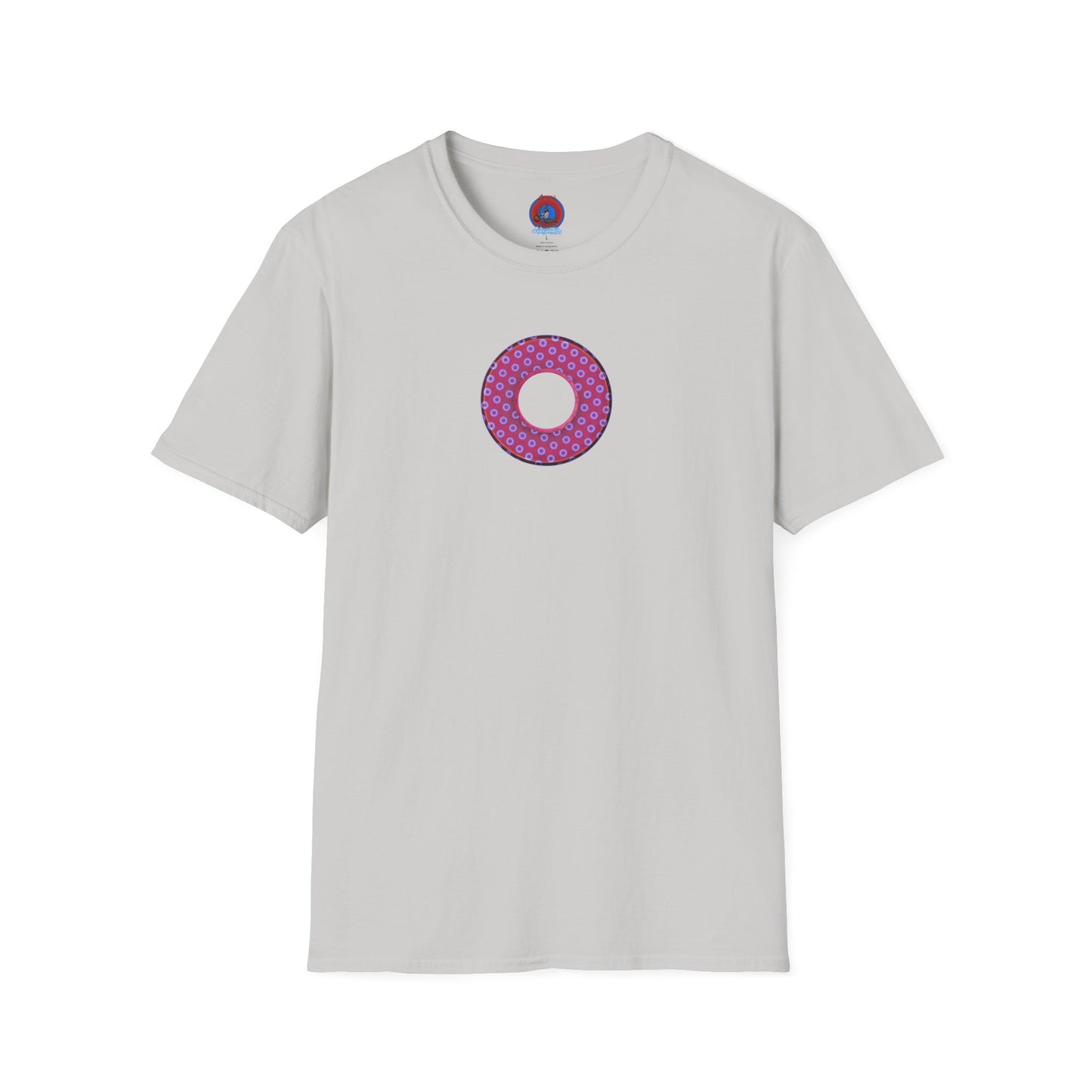 Plain Donuts/Unisex Soft-Style - "Plain Electric Paradoxical Donuts" - light purple/magenta donuts