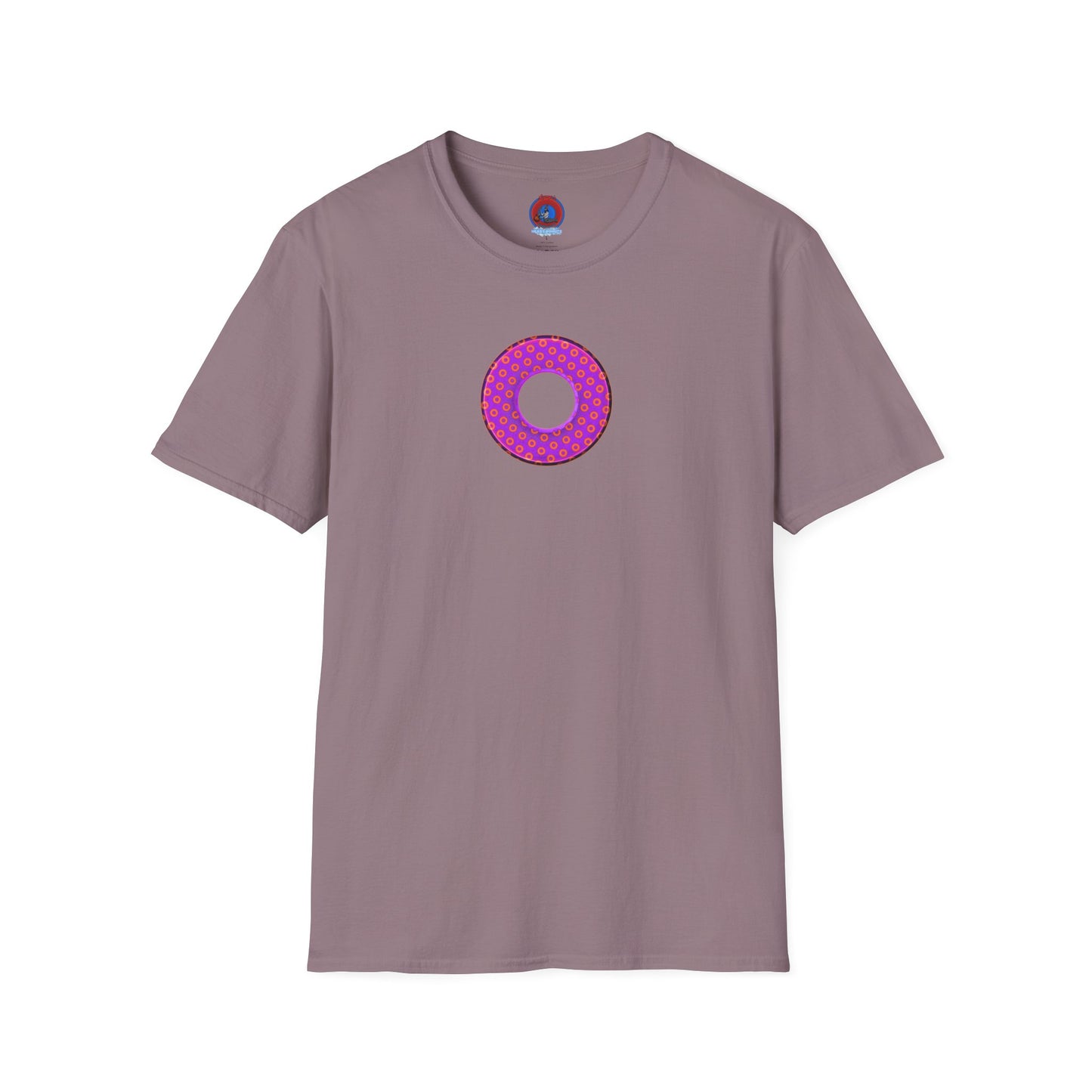 Plain Donuts/Unisex Soft-Style - "Plain Electric Paradoxical Donuts" - bright purple/red donuts