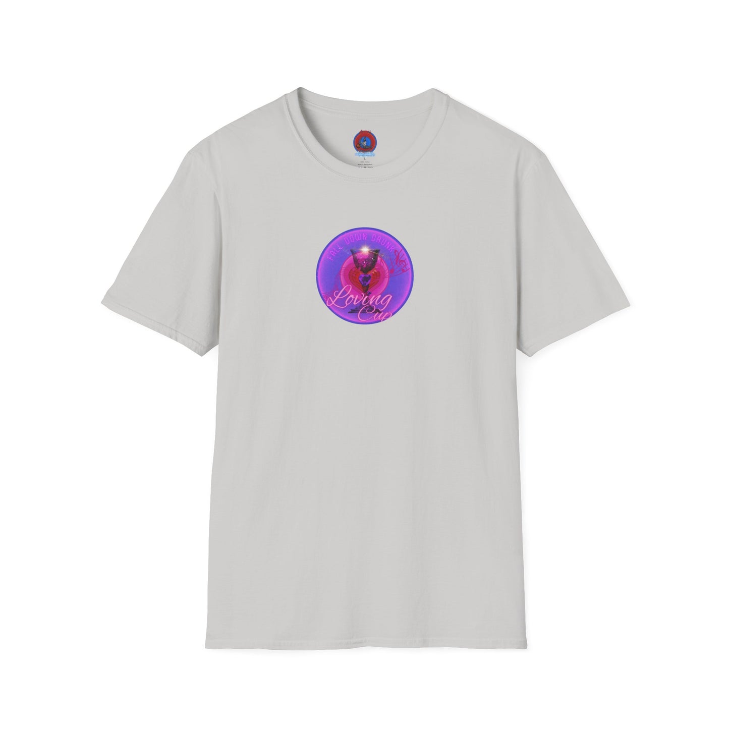 Classic Donut Tee - Unisex Soft-Style - "The Loving Donut' - vivid purple/magenta donut