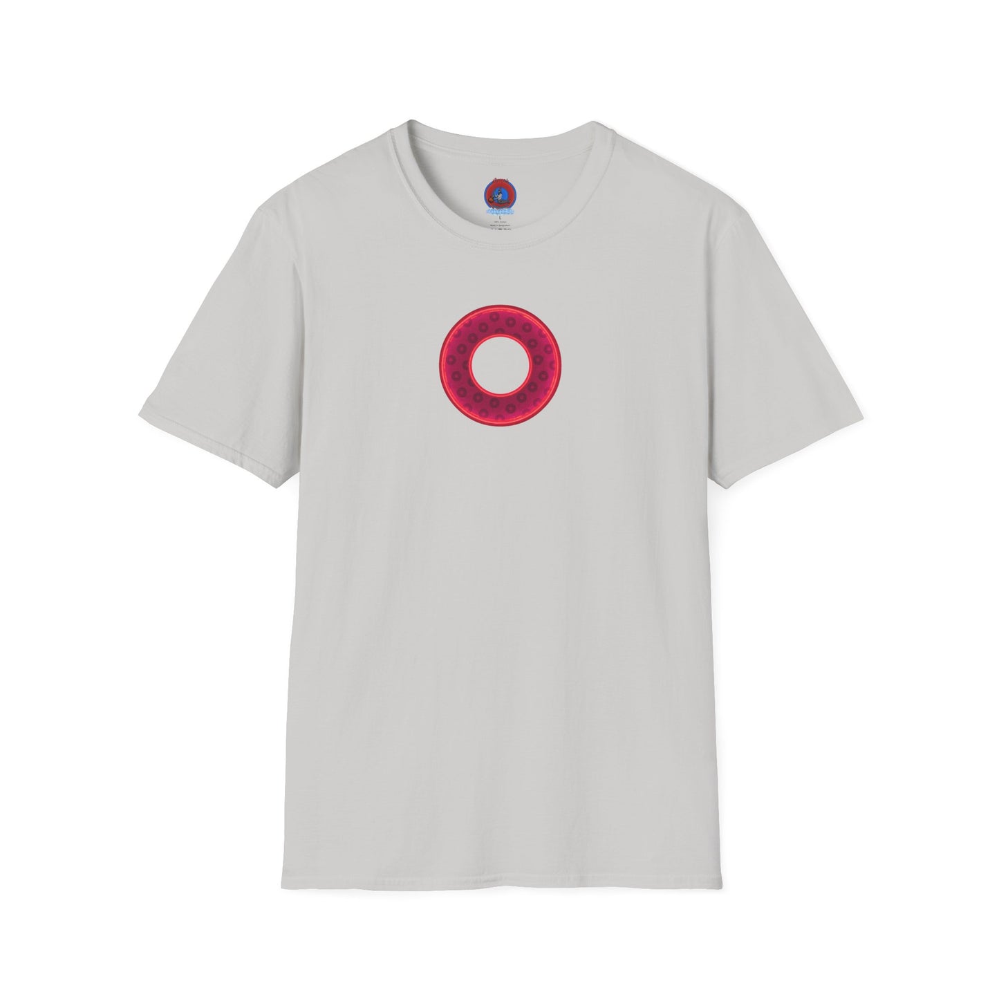 Plain Donuts/Unisex Soft-Style - "Plain Wide Mouthed Paradoxical Donuts" - dark red/bright red donuts