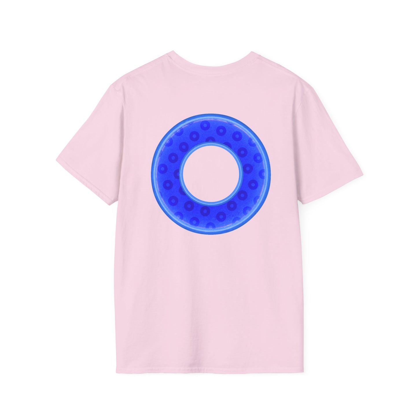 Plain Donuts/Unisex Soft-Style - "Plain Wide Mouthed Paradoxical Donuts" - bright blue/light blue blue donuts