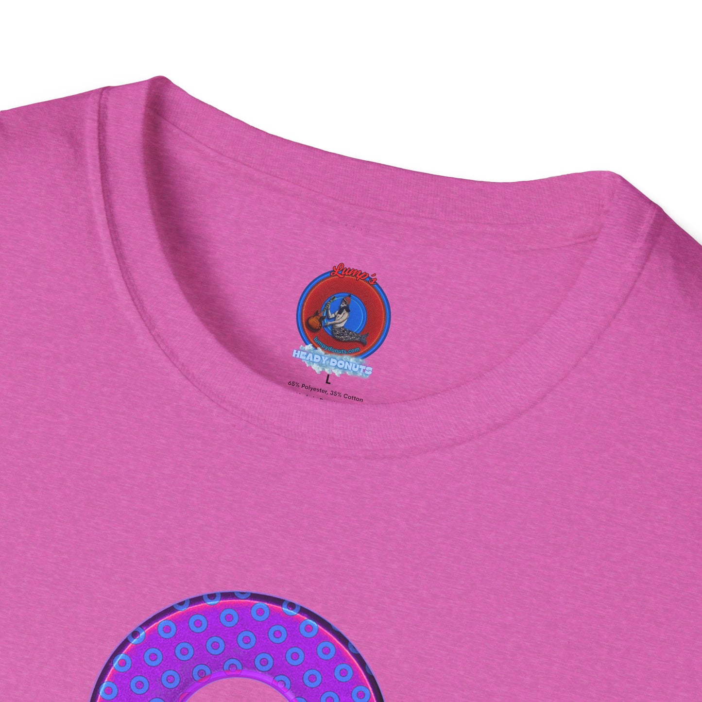 Plain Donuts/Unisex Soft-Style - "Plain Electric Paradoxical Donuts" - bright purple/blue donuts