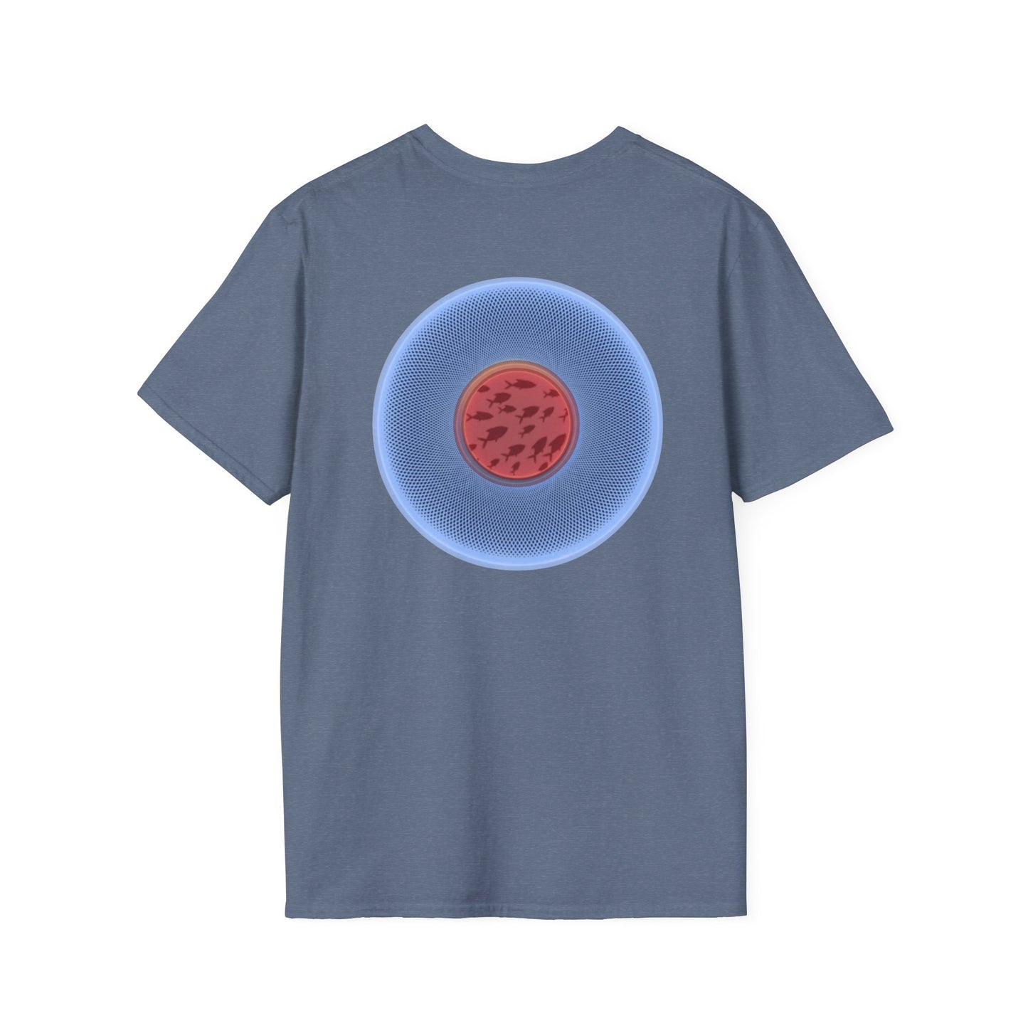 Classic Donut Tee - Unisex Soft-Style - "Swimming By" - variant 2 - blue phatty donut - series 1.0