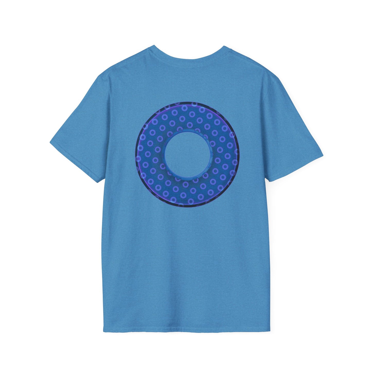 Plain Donuts/Unisex Soft-Style - "Plain Electric Paradoxical Donuts" - light purple/dark blue donuts