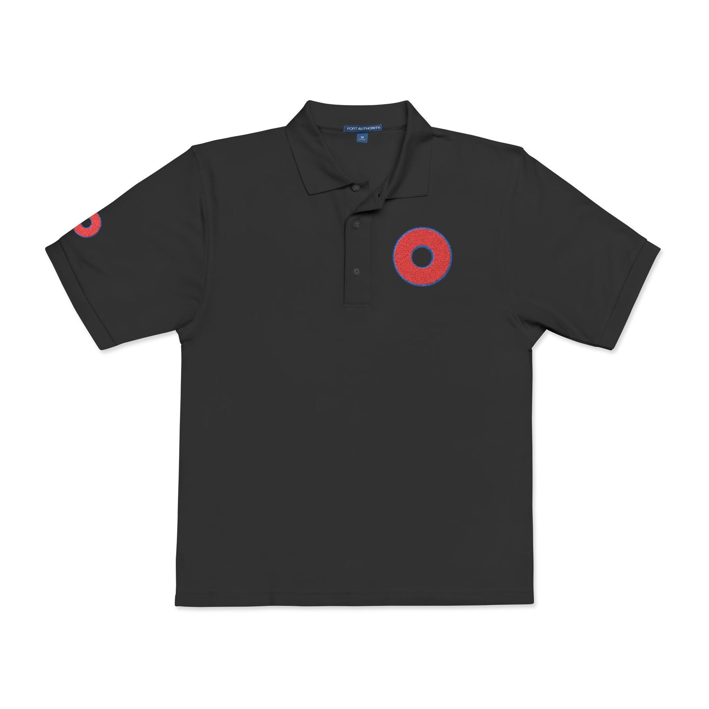 Embroidered Lumpy Donut Polo - w/red outlined donut [unisex]