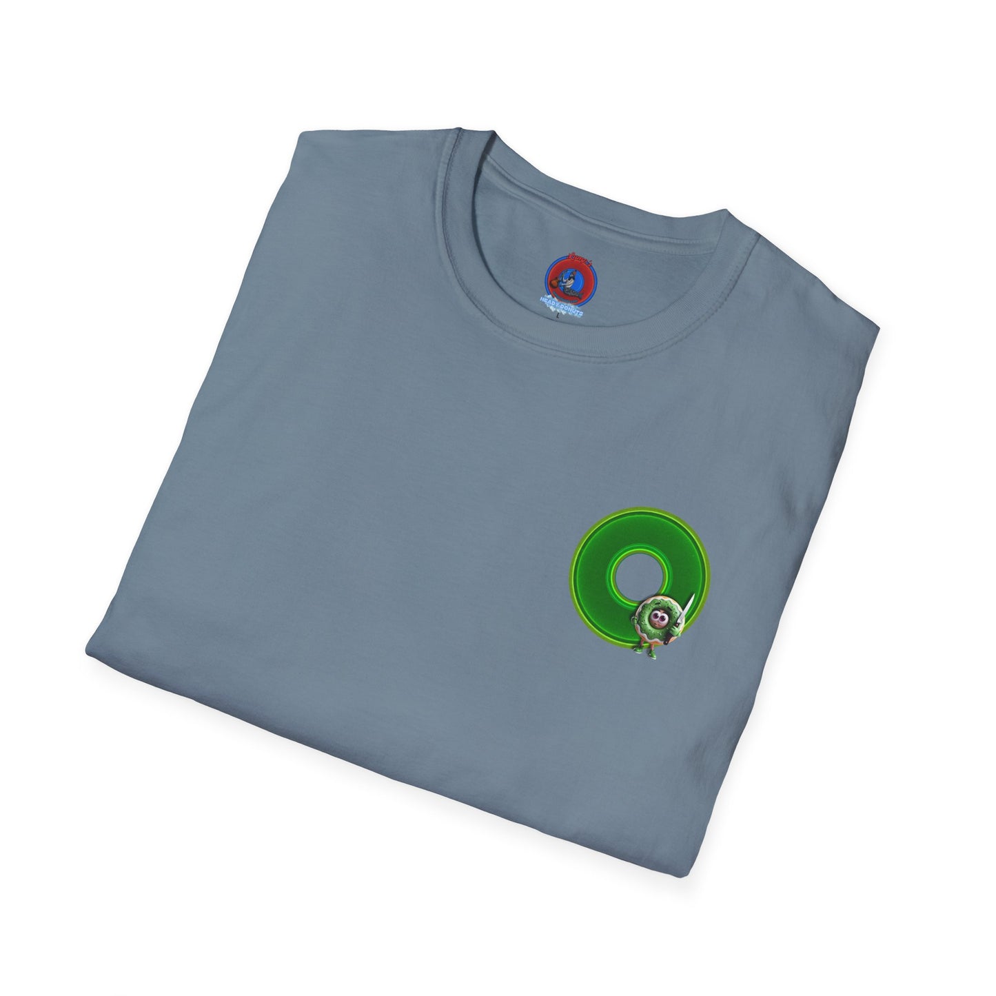 Classic Donut Tee - Unisex Soft-Style - "My Friend the Donut " - series 1.0  - variant 4 - green donut