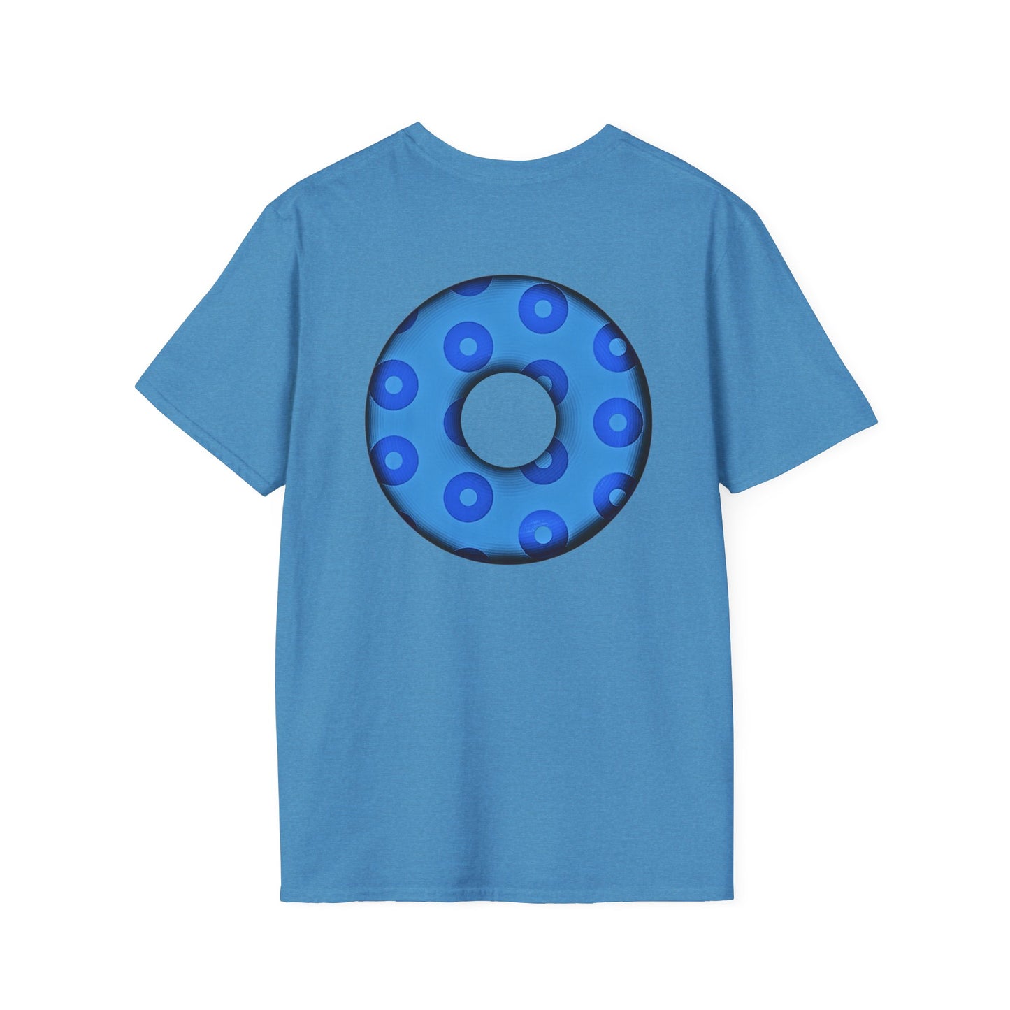Plain Donuts/Unisex Soft-Style - "Plain Blimpy Paradoxical Donuts" - blue/light blue donuts