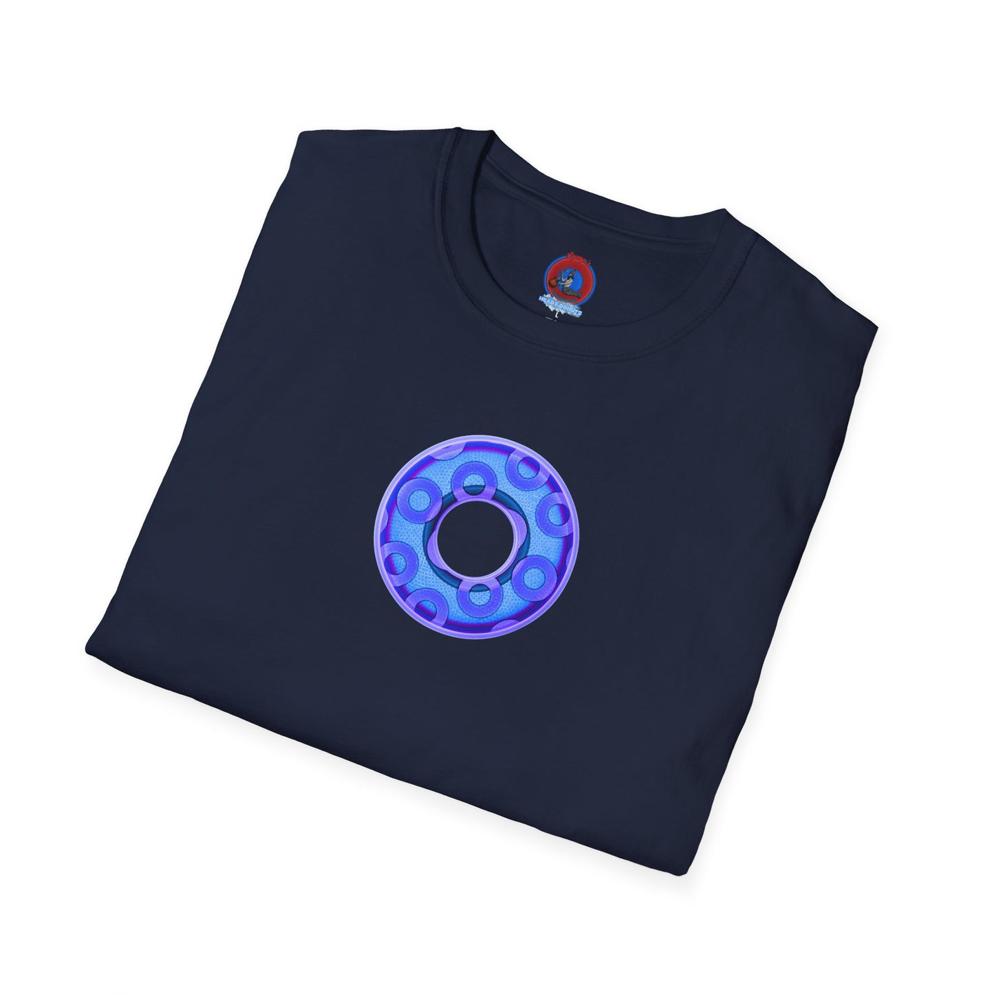 Plain Donuts/Unisex Soft-Style - "Plain Rustic Paradoxical Donuts" - light blue/purple donuts