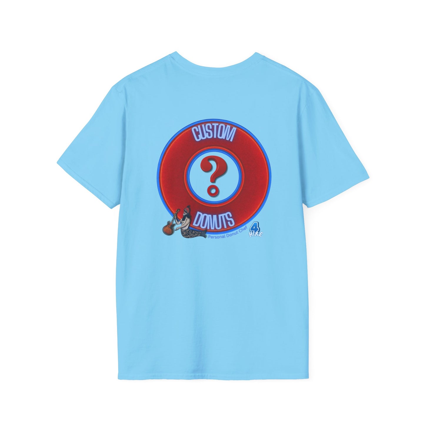 Classic Donut Tee - Unisex Soft-Style - "Example: Custom Donut Tee" - vivid red dirt mall donut