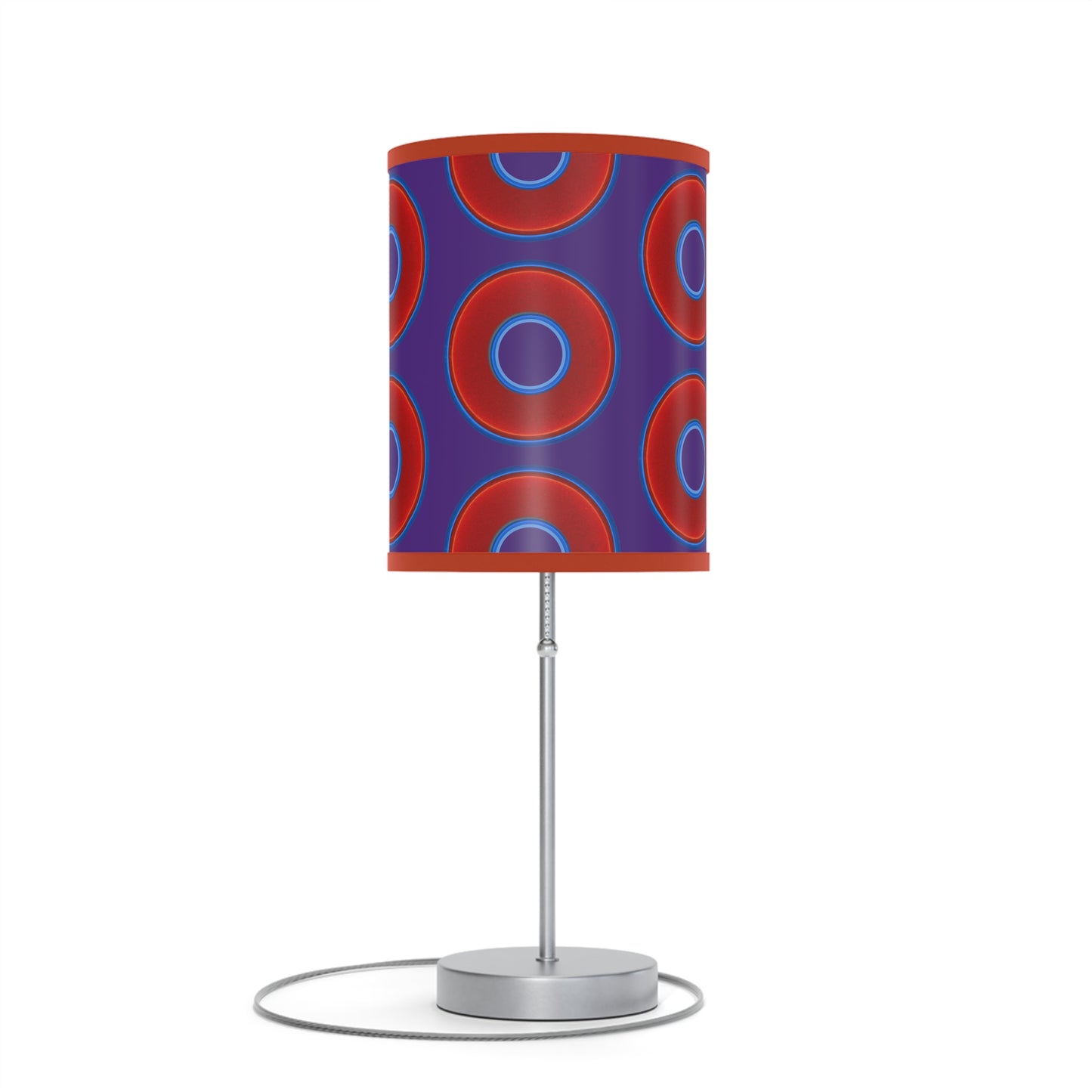 Lumpy Accent Lamps - red vivid donuts w/purple background