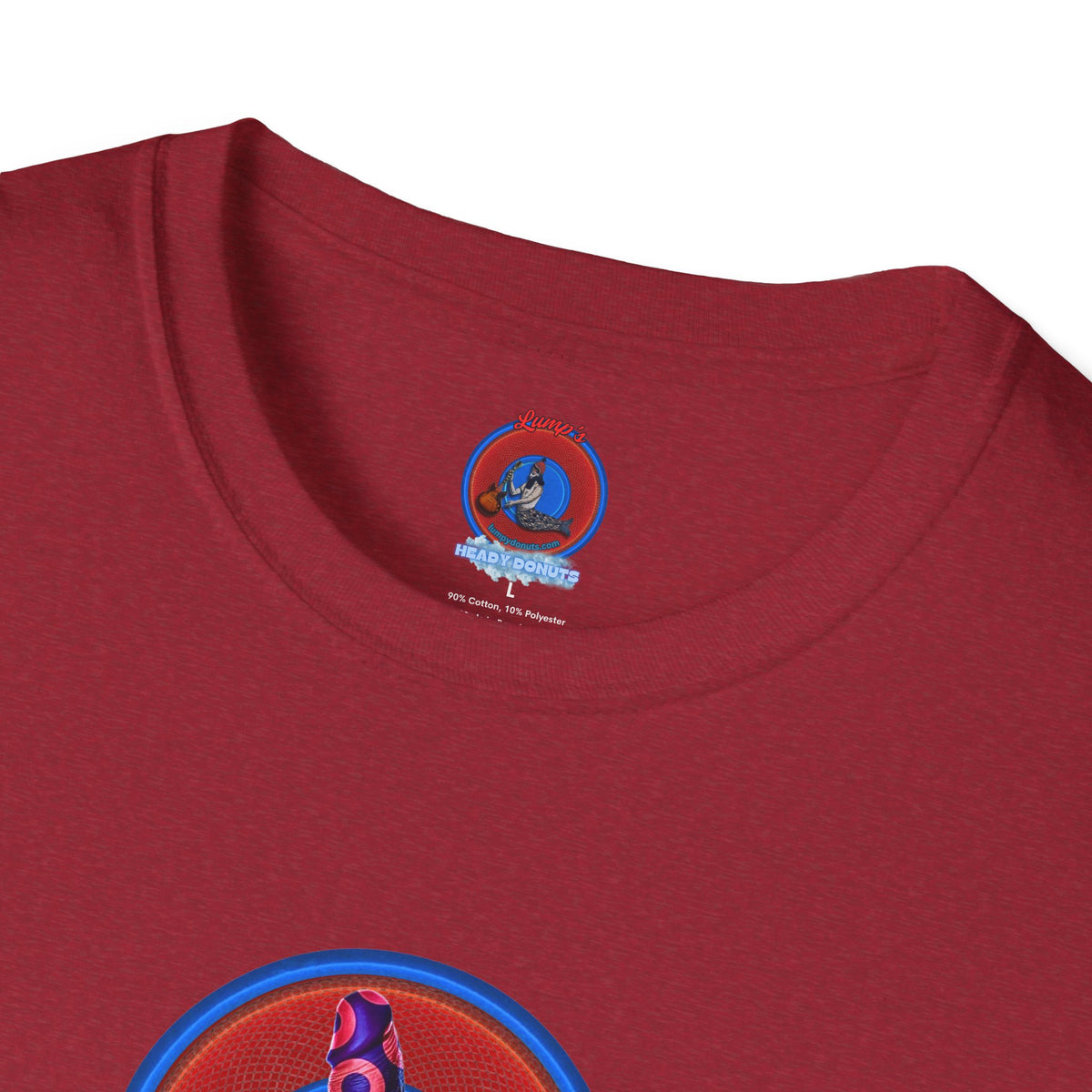 Classic Donut Tee - Unisex Soft-Style - "Sir Richard's Phamous Donut" - series 1.0  - variant 1 - red/blue paradox donut