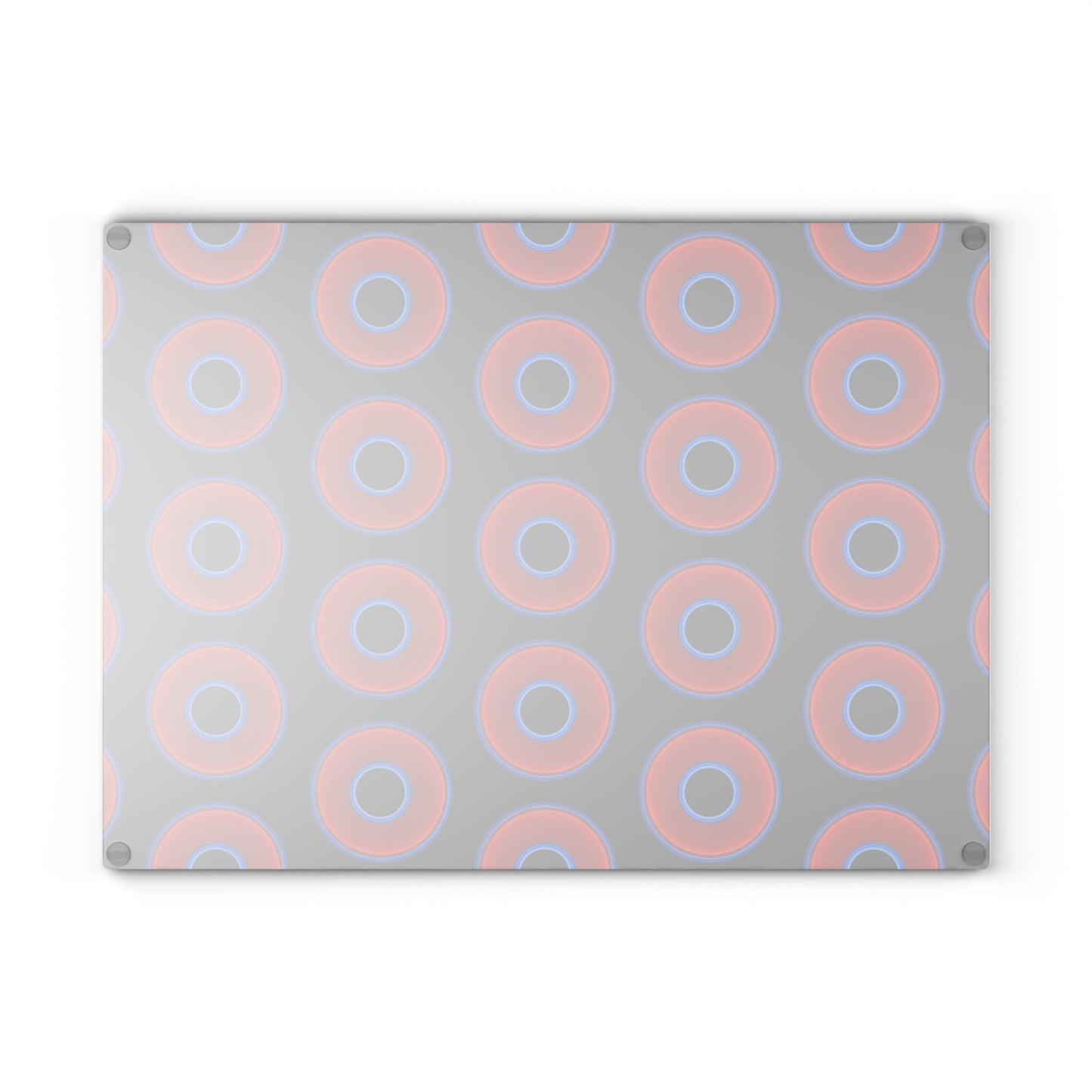 My Friend's Cutting Board - vivid red donuts w/black background