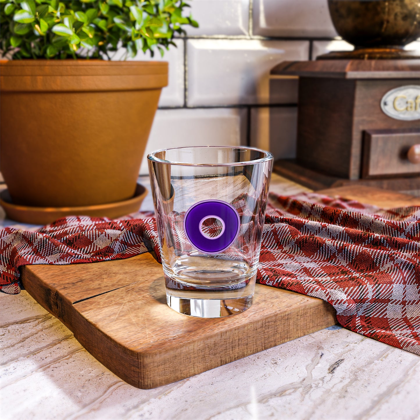 Bad Fishy Too - "Plain Vivid Purple Donut" - Shot Glass, 1.5oz