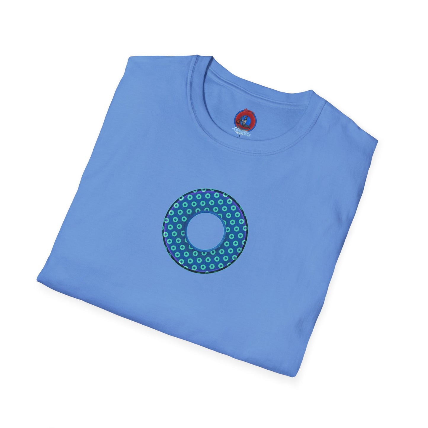 Plain Donuts/Unisex Soft-Style - "Plain Electric Paradoxical Donuts" - blue/seafoam green donuts