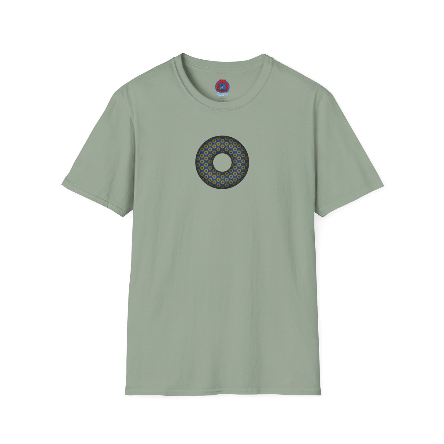 Plain Donuts/Unisex Soft-Style - "Plain Paradoxical Grided Donuts" - bronze/dark blue donuts