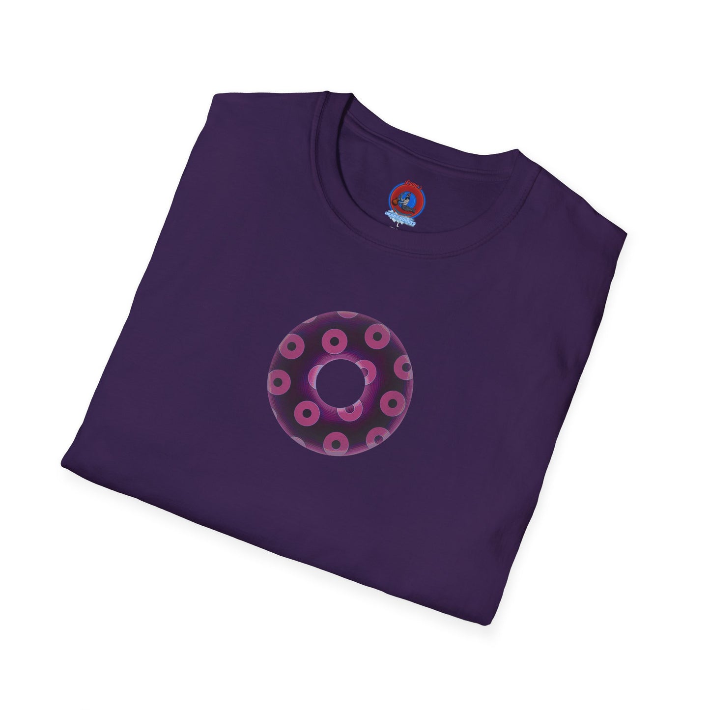 Plain Donuts/Unisex Soft-Style - "Plain Blimpy Paradoxical Donuts" - light magenta/red violet donuts