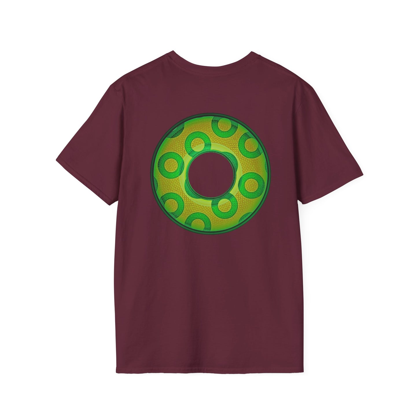 Plain Donuts/Unisex Soft-Style - "Plain Rustic Paradoxical Donuts" - gold/light green donuts