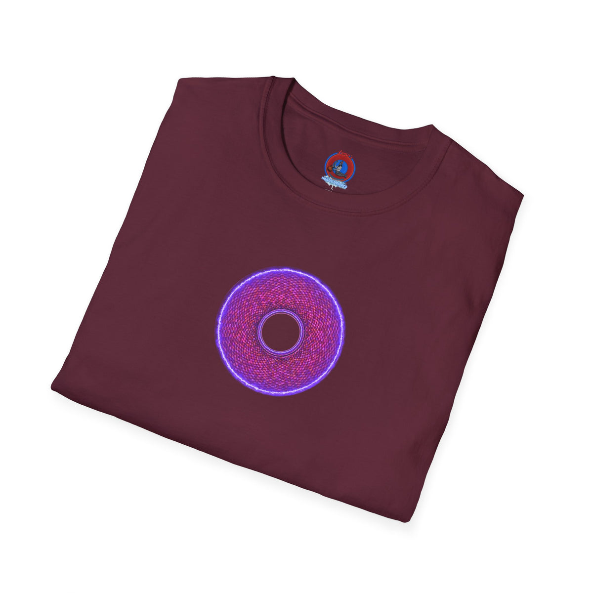 Classic Donut Tee - Unisex Soft-Style - "The Frankenstein Donut - It's Alive! " - series 1.0  - purple-ish donut