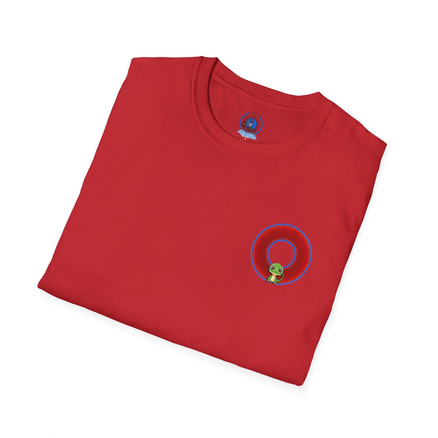 Classic Donut Tee - Unisex Soft-Style - "Little Baby Rutherford's Splendorous Tee" - vivid red donut