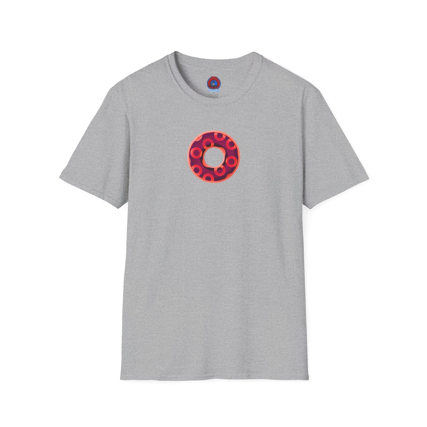 Plain Donuts/Unisex Soft-Style - "Plain Rustic Paradoxical Donuts" - bright red/burgundy donuts