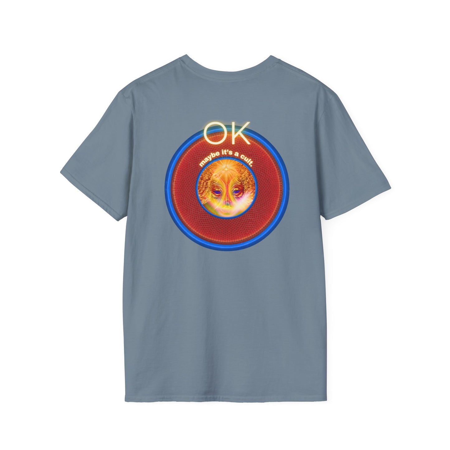 Classic Donut Tee - Unisex Soft-Style - "Donuts: Conjurers of Awesome" - series 1.0  - variant 3 - w/"okay" - red donut