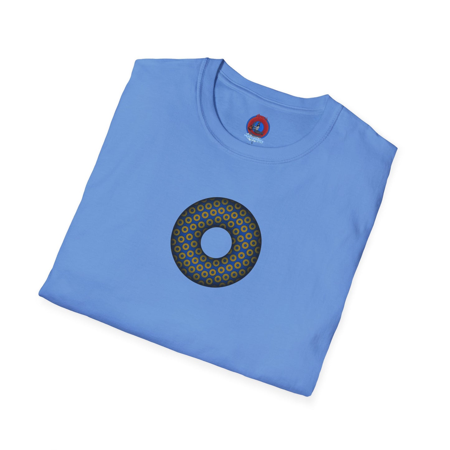 Plain Donuts/Unisex Soft-Style - "Plain Paradoxical Grided Donuts" - bronze/dark blue donuts