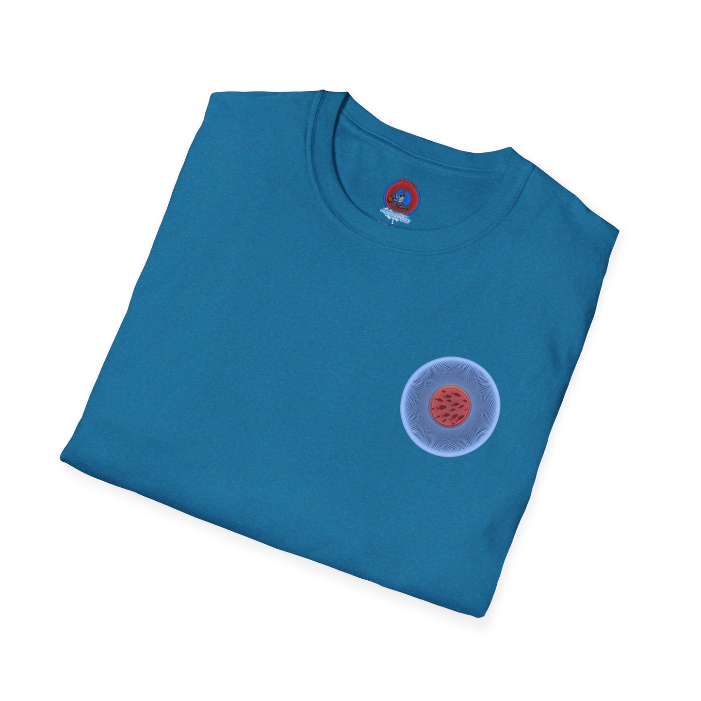 Classic Donut Tee - Unisex Soft-Style - "Swimming By" - variant 2 - blue phatty donut - series 1.0