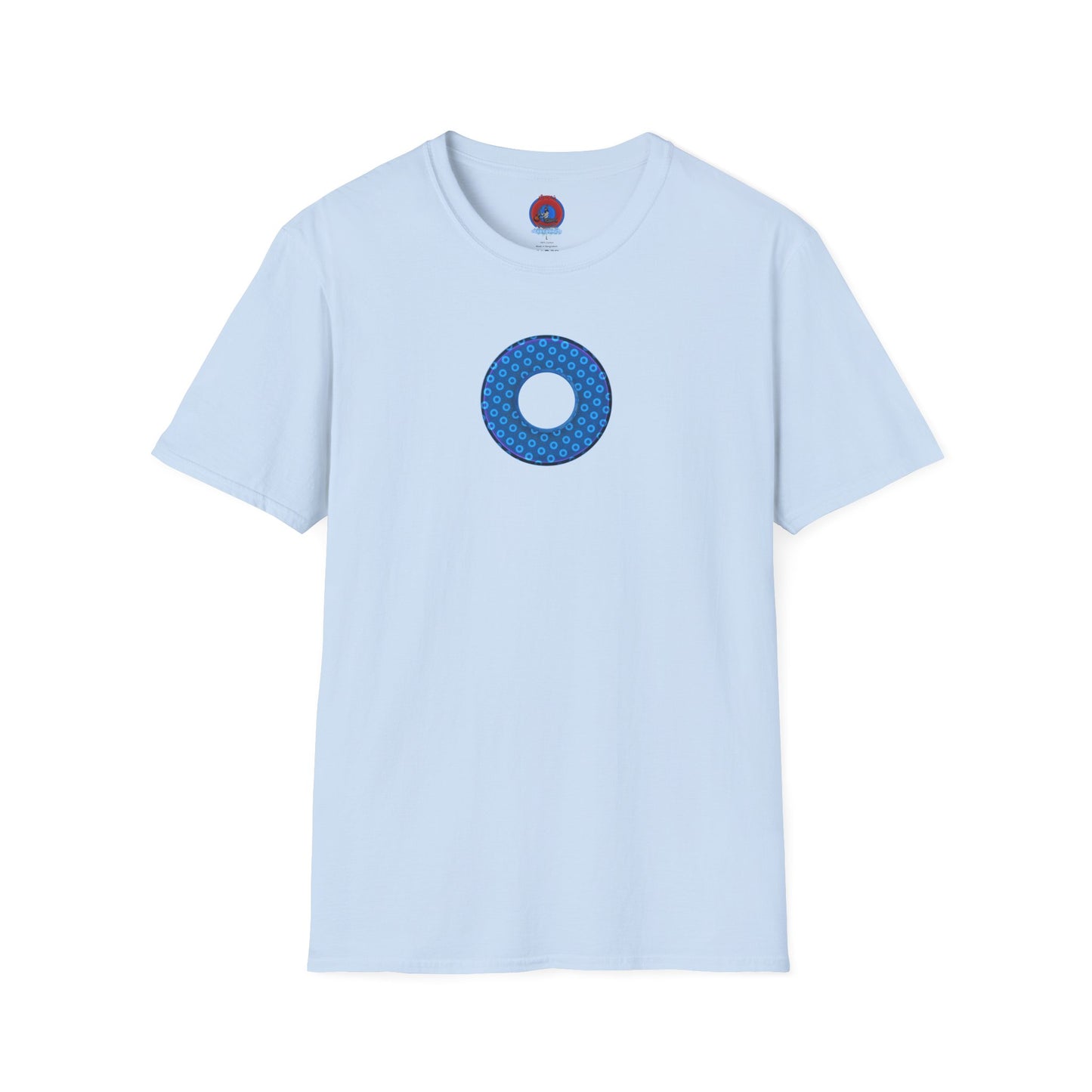 Plain Donuts/Unisex Soft-Style - "Plain Electric Paradoxical Donuts" - sky blue/dark blue donuts