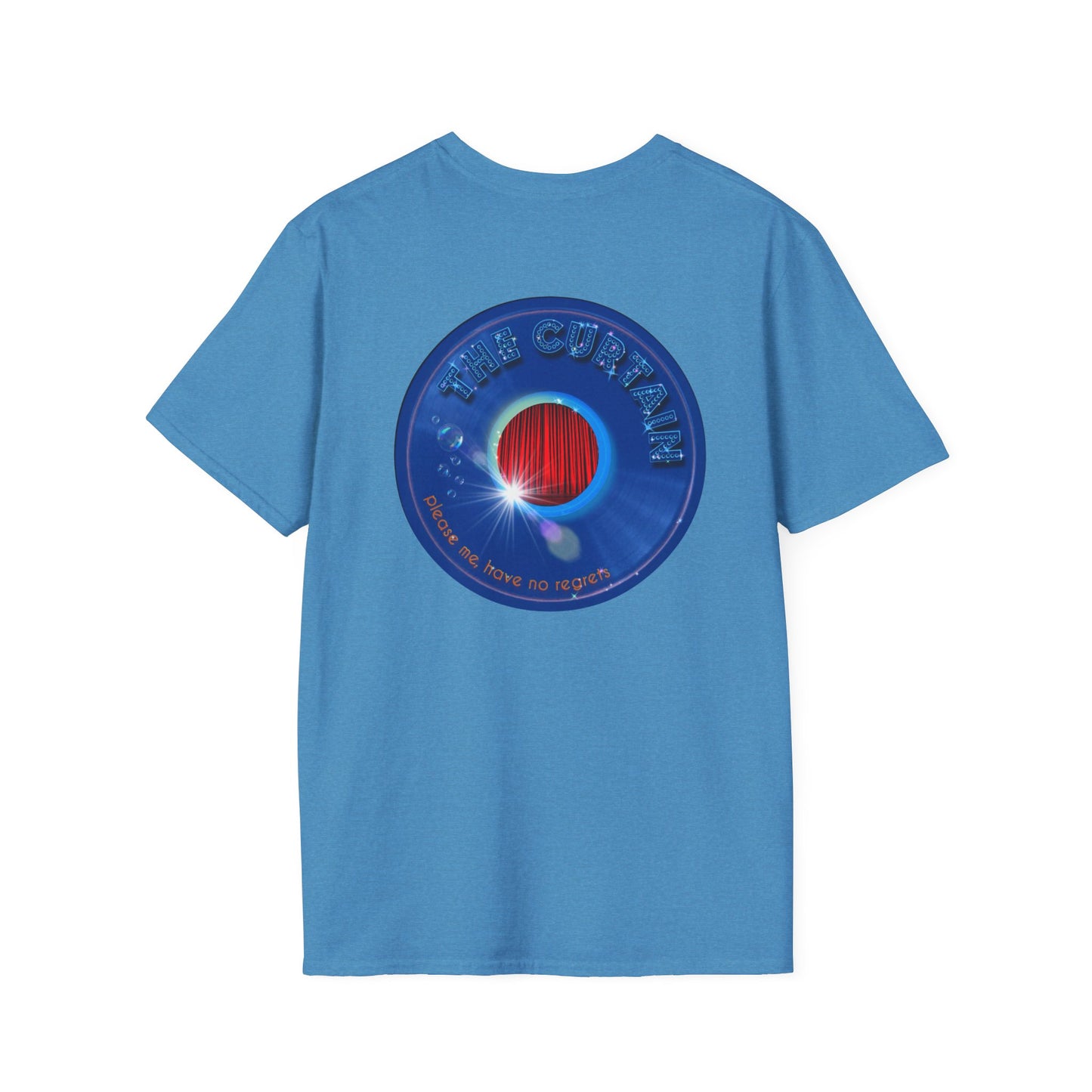 Classic Donut Tee - Unisex Soft-Style - "The Donut Without" - series 1.0  - variant 1 - vivid blue record donut