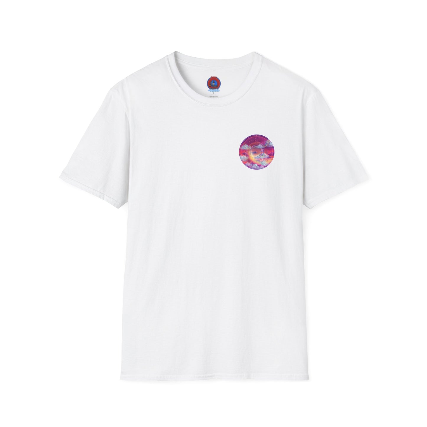Classic Donut Tee - Unisex Soft-Style - "Conjurers of Donuts" - series 1.0  - magenta/purple donut
