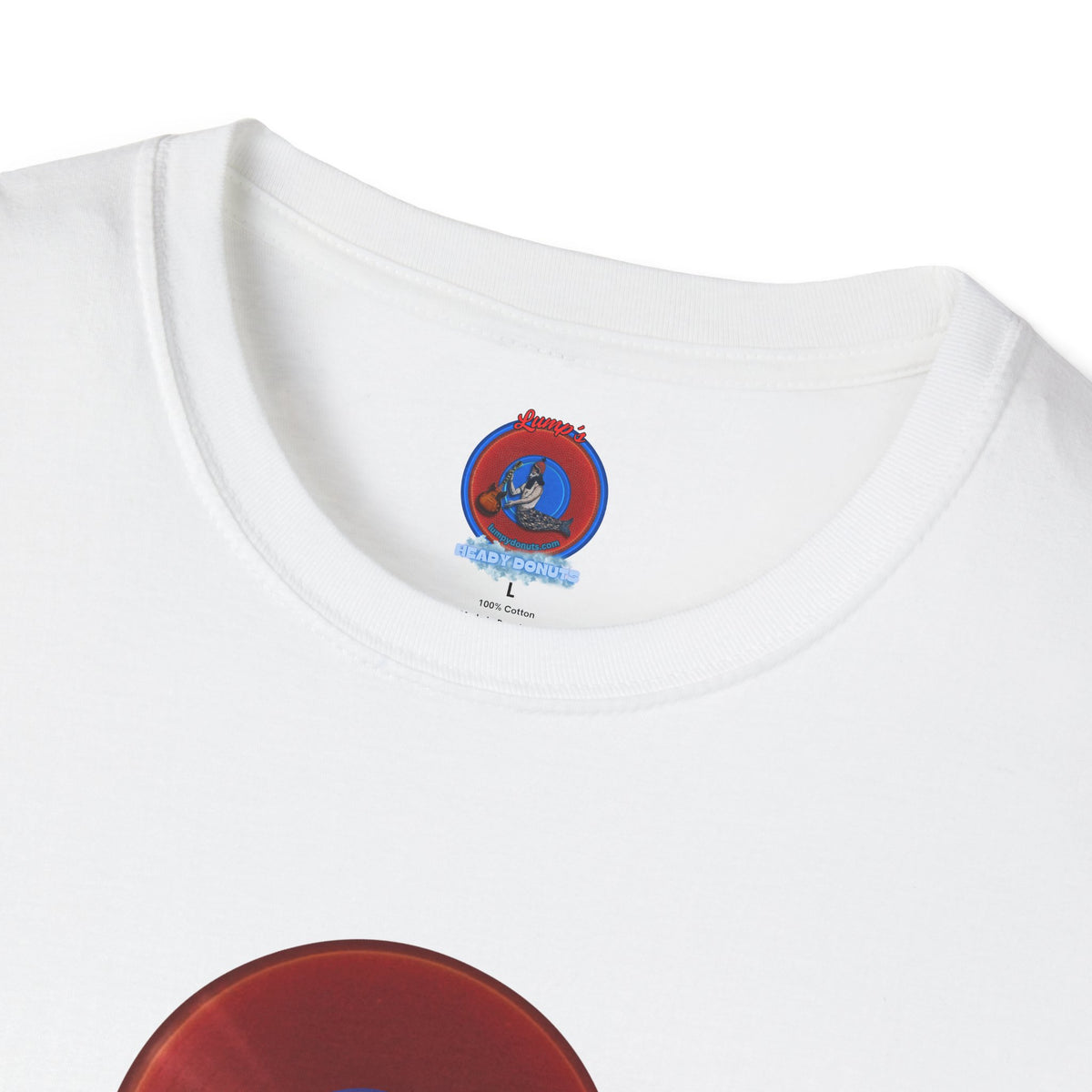 Classic Donut Tee - Unisex Soft-Style - "Donuts of the Gods" - series 1.0 - variant 1 - red donut