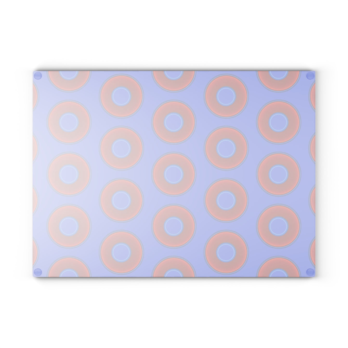 My Friend's Cutting Board - vivid red donuts w/royal blue background