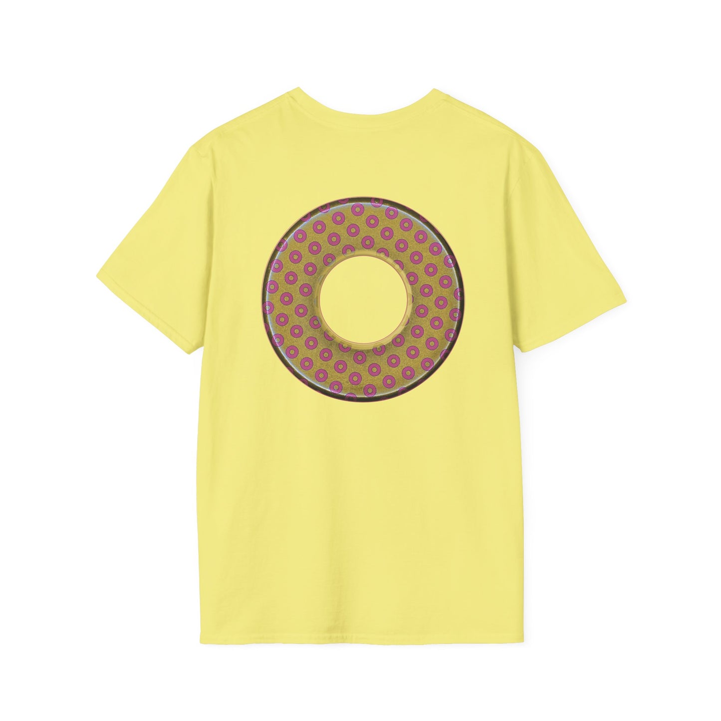Plain Donuts/Unisex Soft-Style - "Plain Electric Paradoxical Donuts" - gold/pink donuts