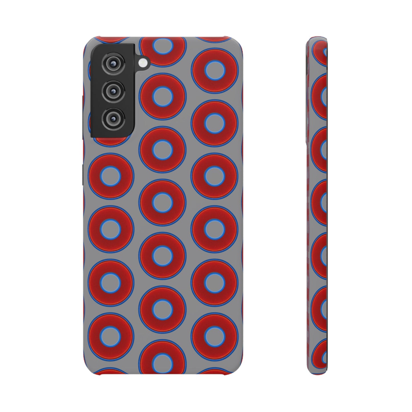 Donut Snap Case - red vivid donut print w/gray background