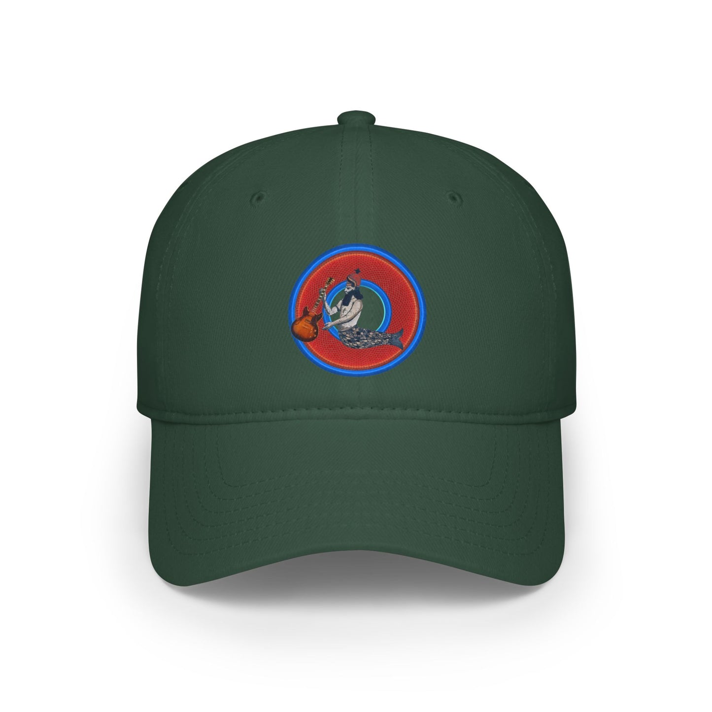 Lumpy Donut Baseball Cap - "Doggone Dagon Donut Cap" - variant 1 - rustic red donut w/