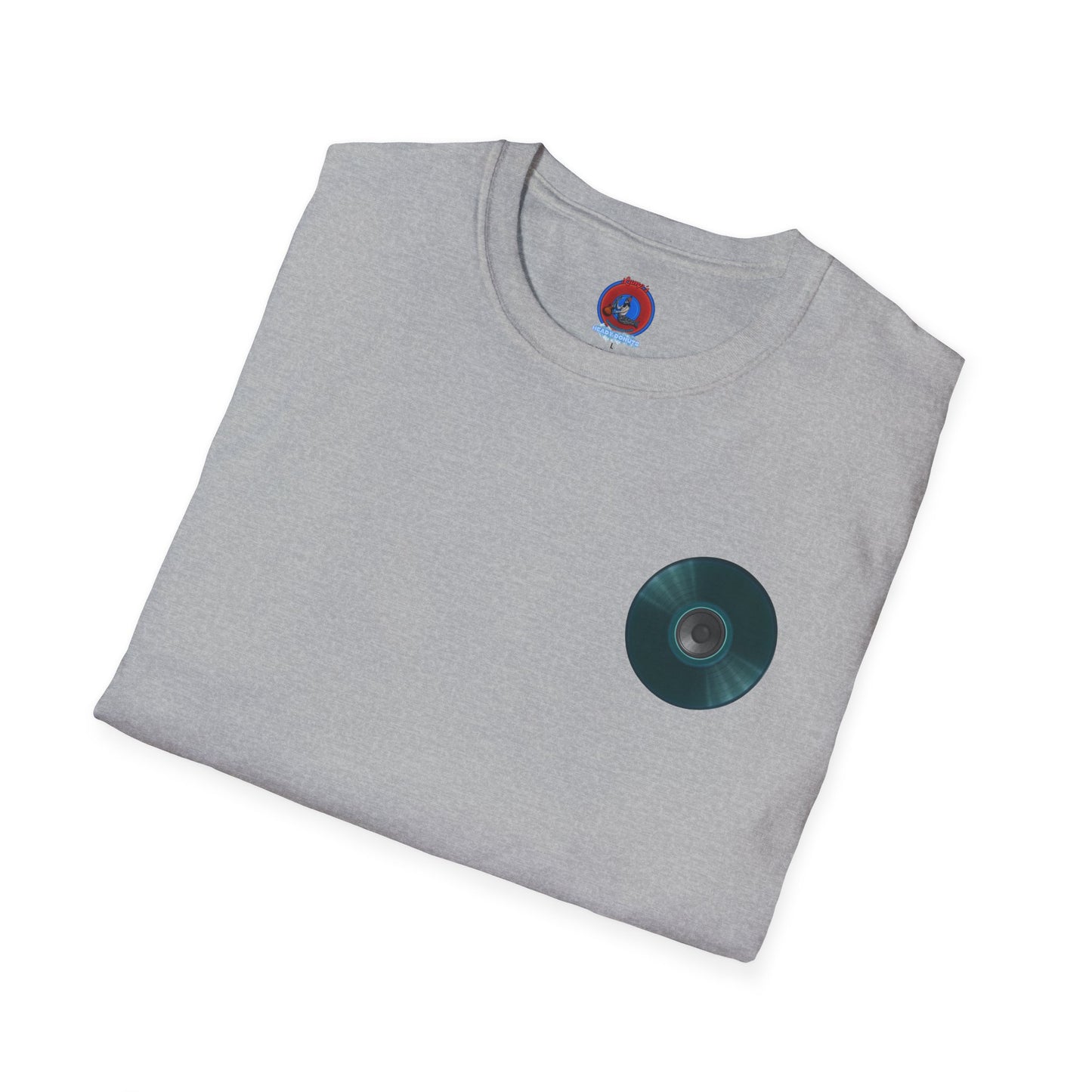 Classic Donut Tee - Unisex Soft-Style - "The Plain Record Donut" - series 1.0 - dark teal green