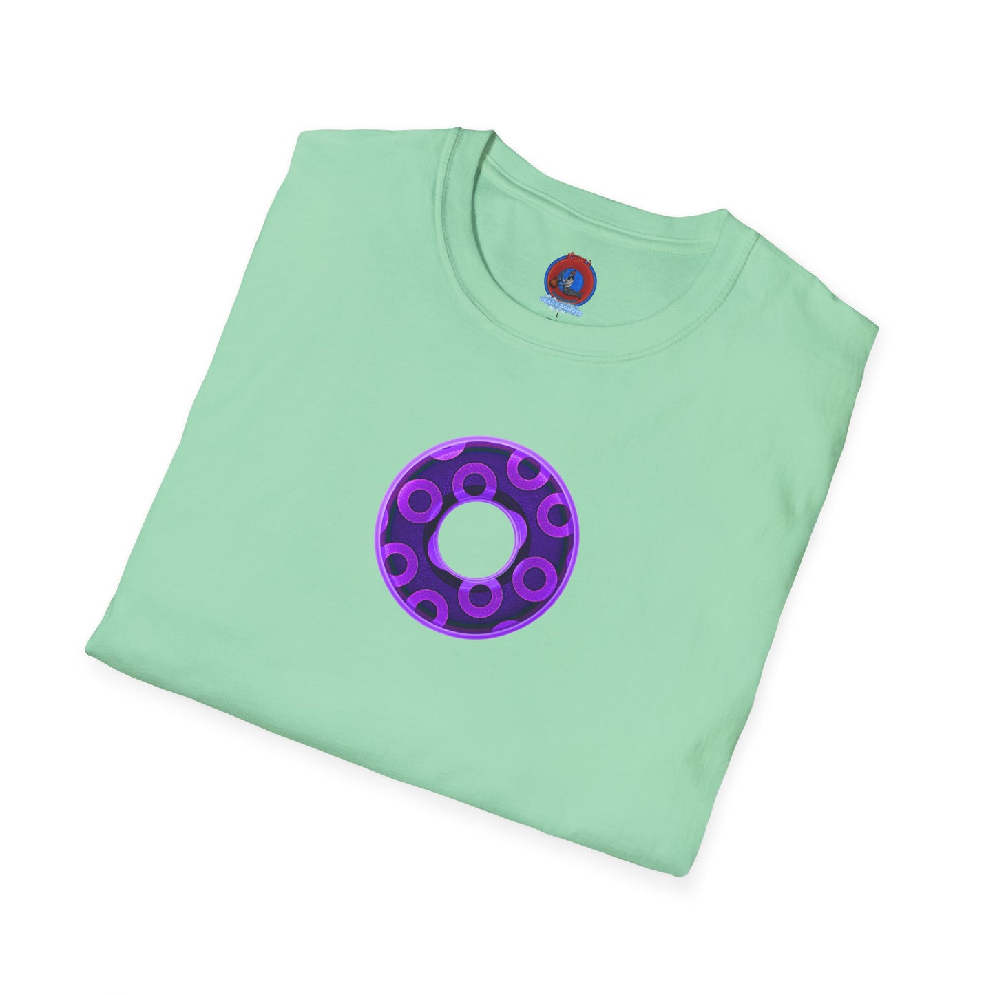 Plain Donuts/Unisex Soft-Style - "Plain Rustic Paradoxical Donuts" - light purple/dark purple donuts