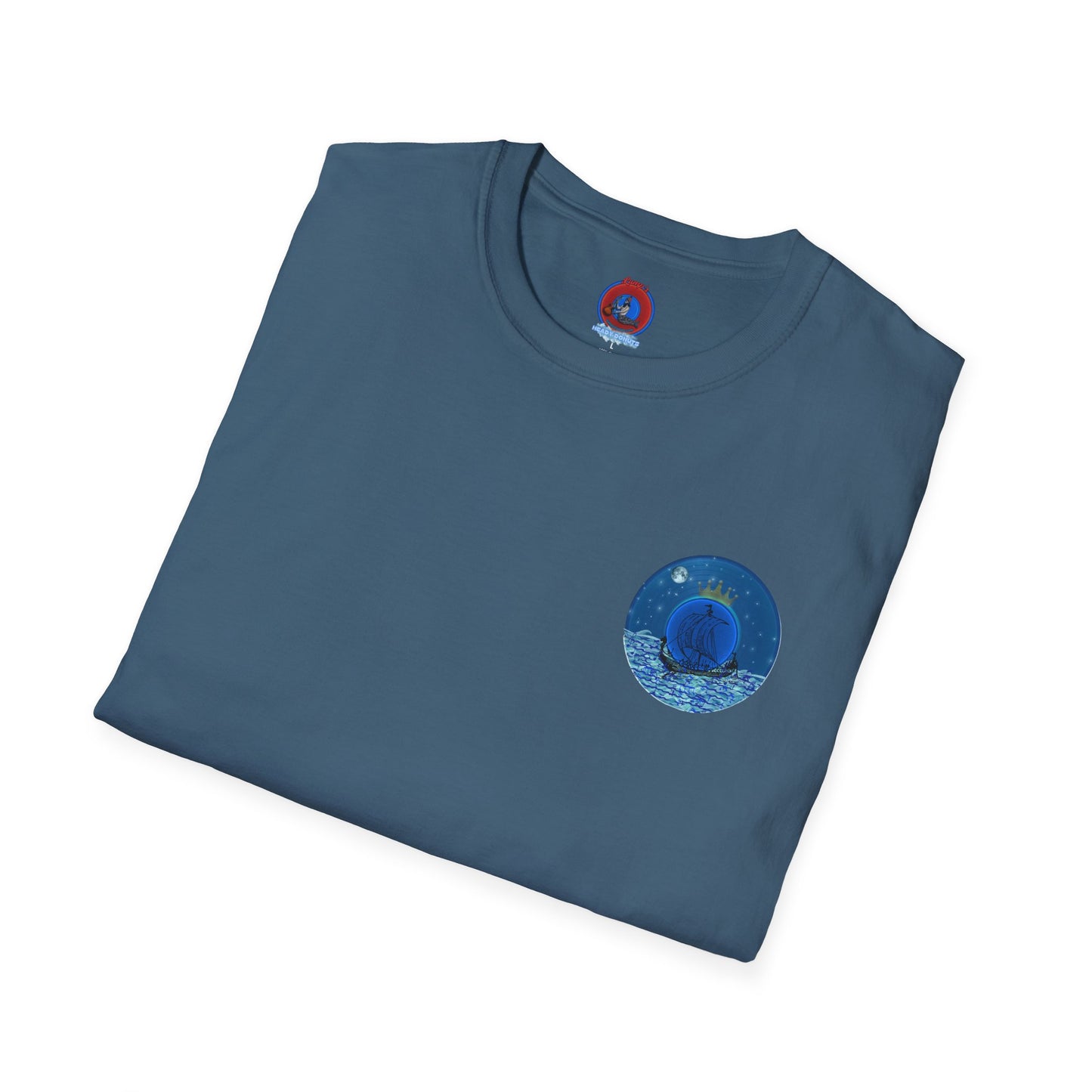 Classic Donut Tee - Unisex Soft-Style - "Stately Donut of the Prince" - series 1.0  - blue donut