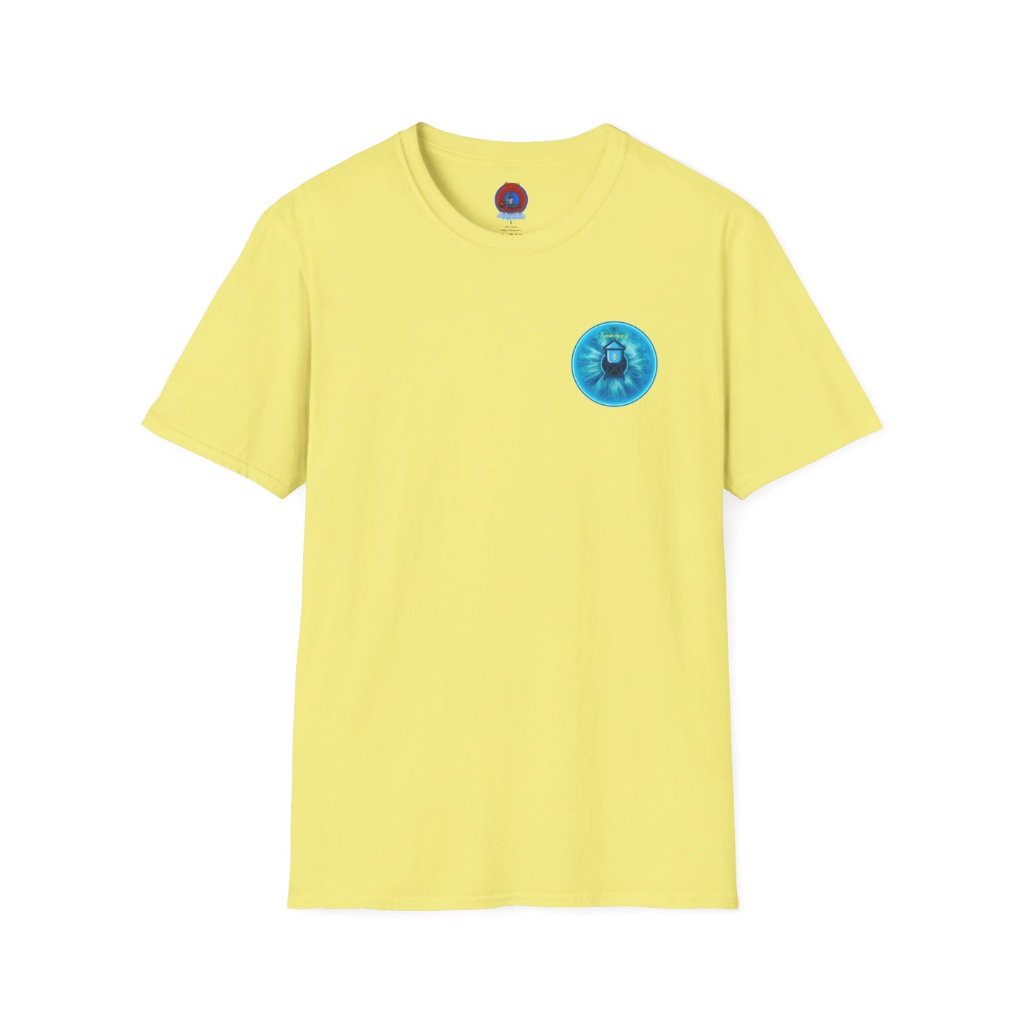 Classic Donut Tee - Unisex Soft-Style - "The Peering Donut of Opacity" - light blue idonut - variant 1
