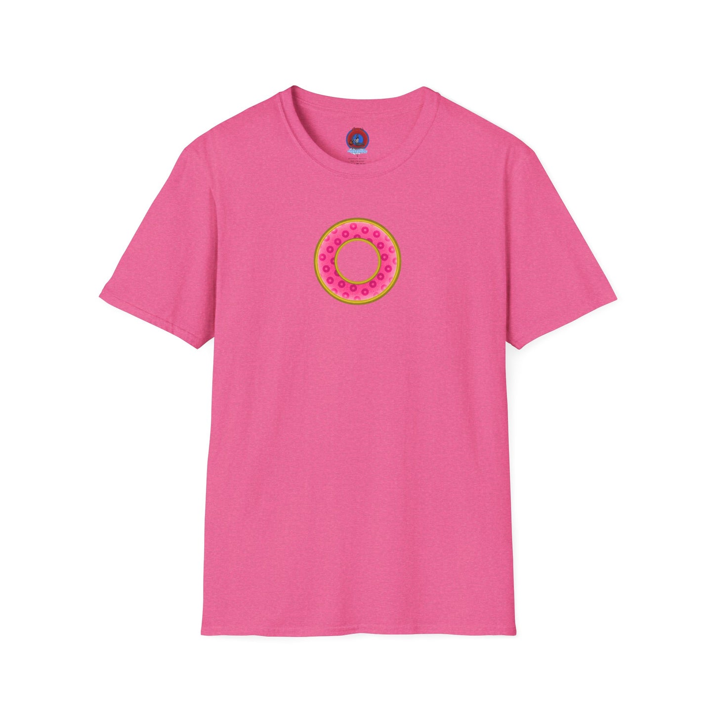 Plain Donuts/Unisex Soft-Style - "Plain Wide Mouthed Paradoxical Donuts" - pink/gold donuts