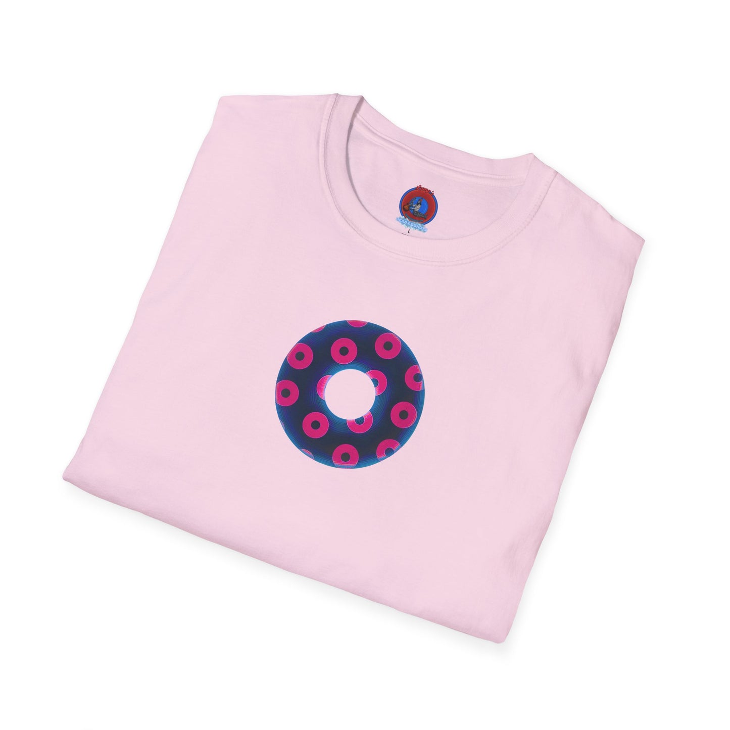Plain Donuts/Unisex Soft-Style - "Plain Blimpy Paradoxical Donuts" - dark blue/hot pink donuts