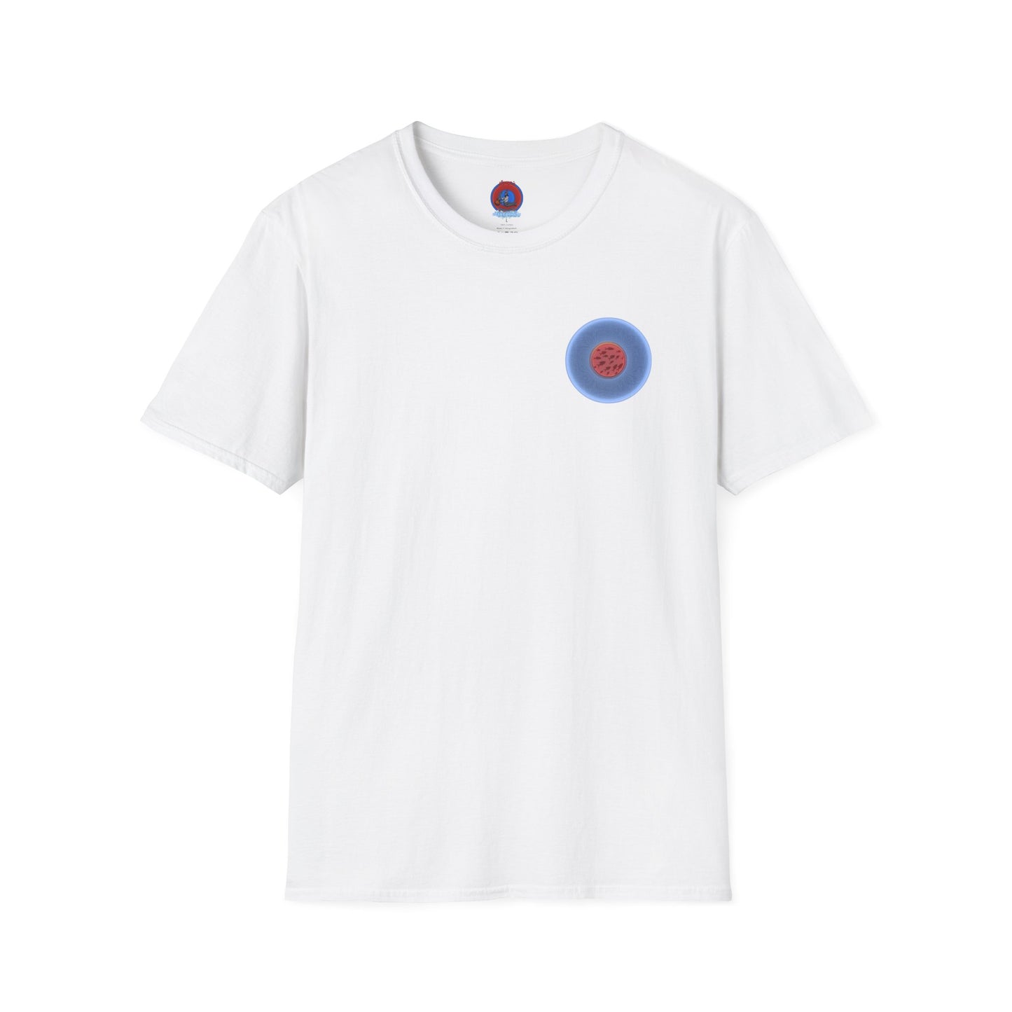 Classic Donut Tee - Unisex Soft-Style - "Swimming By" - variant 2 - blue phatty donut - series 1.0