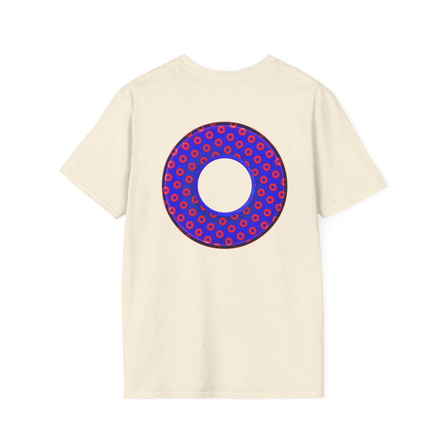 Plain Donuts/Unisex Soft-Style - "Plain Electric Paradoxical Donuts" - dark royal blue/red donuts