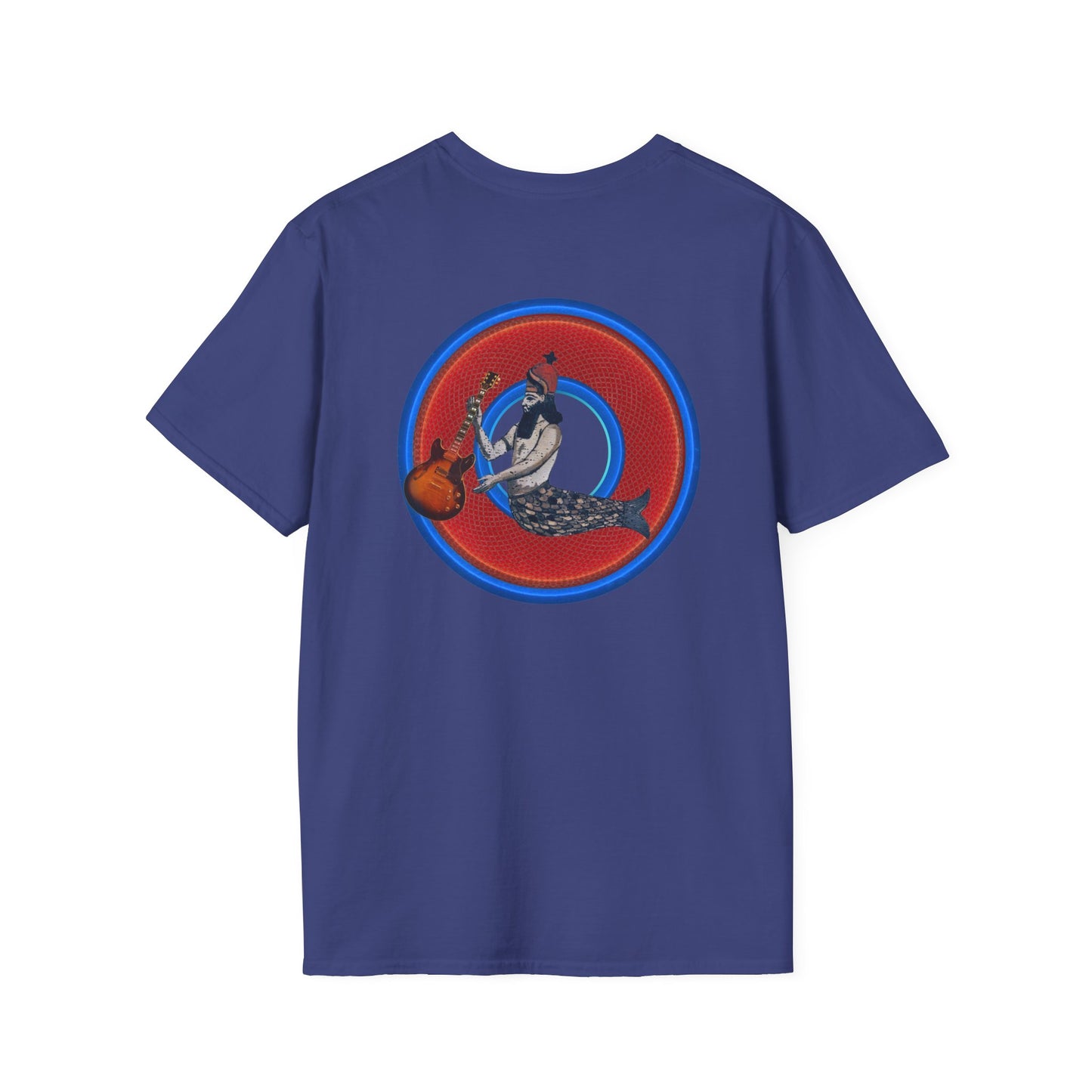 Classic Donut Tee - Unisex Soft-Style - "Doggone Dagon Donut - the Original Fish Head" - series 1.0  - red/blue donut