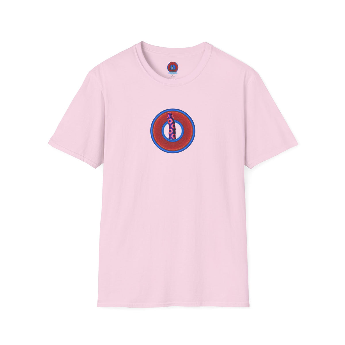 Classic Donut Tee - Unisex Soft-Style - "Sir Richard's Phamous Donut" - series 1.0  - variant 1 - red/blue paradox donut